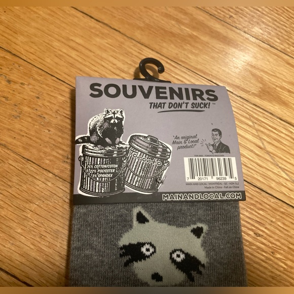FREE ADD-ON!! 🆓 NWT - Toronto Raccoon socks! Grey, 75% cotton, unisex. - Picture 5 of 6
